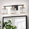 Dewdrop Modern Wall Sconce 3-Light Black and Gold Iron with Clear Crystal Shade ETL Certified for Bathroom Vanity - 2 of 4