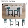 PAGED Bar Stools Set of 2, Modern Upholstered Counter Height Barstools, 26" Seat Height Dining Chairs with Metal Legs for Kitchen Island - 4 of 4