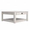 Galano Philia 31.5 in. Square Wood Top Coffee Table with Storage in Knotty Oak, Dusty Gray Oak - 3 of 4