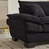 Akoasm Comfortable Velvet Double Sofa Bed with Pillows for Bedroom & Living Room-Black - 3 of 4