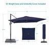 Sonkuki 10x10ft Cantilever Patio Umbrella Offset Hanging Umbrella with Base and 270gsm Fade-Resistant Fabric 360° Outdoor - 3 of 4