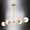Urban Ambiance Luxury Minimalist Indoor Chandelier,  5-7/8''H x 14-3/4"W x 40''D,  Brushed Bronze Finish, UHP4451 - 4 of 4