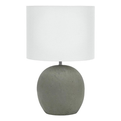 Monarch Specialties Lighting 20inchH Table Lamp Grey Concrete Ivory / Cream Shade Contemporary