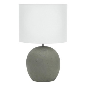 Monarch Specialties Lighting 20inchH Table Lamp Grey Concrete Ivory / Cream Shade Contemporary - 1 of 4