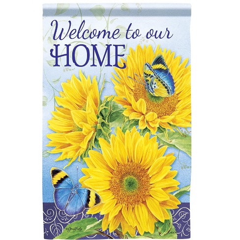 Collections Etc Welcome To Our Home Sunflower Garden Flag : Target