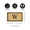 Evergreen Monogram Indoor Outdoor 100% Natural Coir Doormat 28" x 16" |  Letter  "W" - 3 of 4