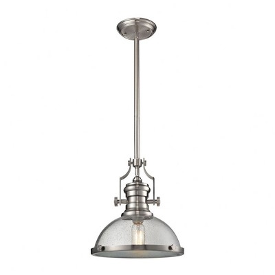 Elk Home Chadwick 1 - Light Pendant in  Satin Nickel