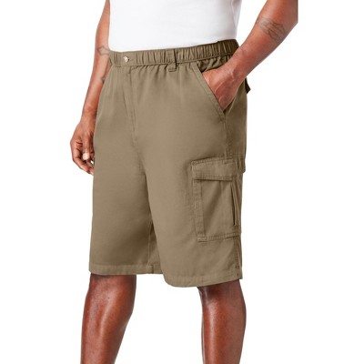 Boulder Creek by KingSize Men's Big & Tall Renegade 9" Full Elastic Waist Cargo Shorts