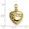 Black Bow Jewelry 10k or 14k Yellow Gold Always In My Heart Ash Holder Pendant, 16mm - 4 of 4