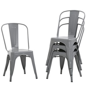 BestMassage Metal Dining Chairs Metal Chair for Indoor Outdoor Chairs Perfect for Restaurants - 1 of 4