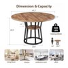 Nasitip Round Dining Table for 4-6, 42" Farmhouse Kitchen Table with Storage, Circle Dinner Tables for Dining Room, Living Room, Apartment(Only Table) - 3 of 4