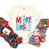 Simply Sage Market Women's Merry and Bright Abstract Short Sleeve Garment Dyed Tee - 3 of 4