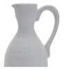 White clay pitcher vase 14.25 inch height with modern shape for home decor Melrose - 2 of 3