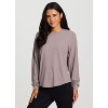 RBX Active Women's Legging Friendly Micro Ribbed Ultra Soft Fashion Lounge Pullover Top - 3 of 4