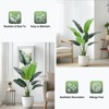 Whizmax Artificial Bird of Paradise Plant, 8 Trunk Fake Palm Tree with Large Faux Leaves, Indoor Tropical Decor for Home, Office, Housewarming Gift - 4 of 4