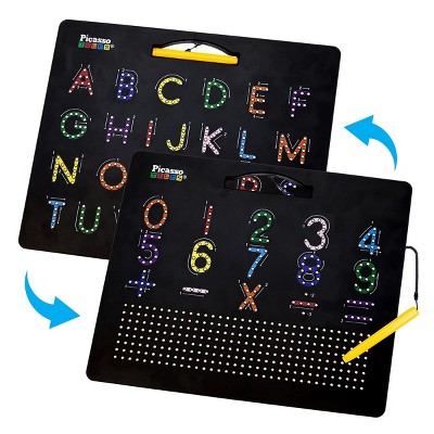 PICASSO-TILES Large 12" x 10" Magnetic Drawing Board STEM Toy for Kids 3+