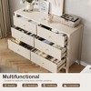 Fluted Dresser with Drawer, Modern Dressers for Bedroom, Natural Wood Dresser Organizer Dresser with Blister Drawers - 2 of 4