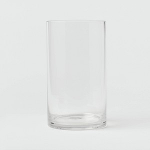 Clear Hurricane 4" x 7" Pillar Candle Holder - Room Essentials™: Transparent Vase, Tabletop Display - 1 of 3