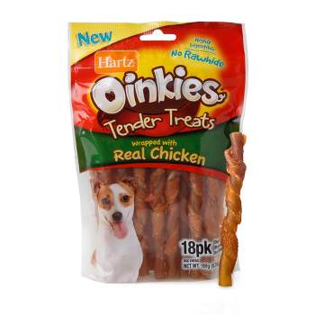 Hartz Oinkies Tender Treats Jerky with Chicken Senior Dog Treats - 18pk