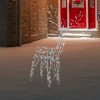 Northlight Lighted Standing and Animated Outdoor Christmas Reindeer - 48" - White - Clear Lights - 2 of 4