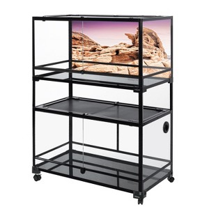 REPTIZOO Full Tempered Glass Terrarium-2pack 36 x 18 x 18 inches - 1 of 4