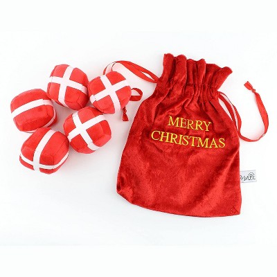 Midlee Santa's Gift Bag Dog Toy