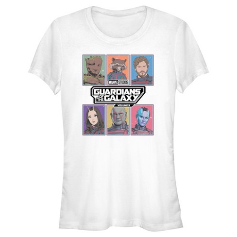 Juniors Womens Guardians Of The Galaxy Vol. 3 Animated Squares T