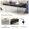 NicBex 43.3 Inch Rectangle Coffee Table with Marble/Texture Patterned Tabletop and Tempered Glass Legs for Living Room,Bedroom - 4 of 4