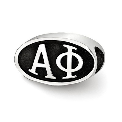 Black Bow Jewelry Sterling Silver Alpha Phi Greek Life Bracelet Bead Charm