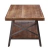 Weathered Sandy Storage Coffee Table ¨C Rustic Wooden Top with Open Compartment & Metal "X" Accents - 4 of 4