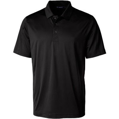 Men's Cutter & Buck Black Louisville Cardinals Team Logo Big Tall Prospect Textured Stretch Polo