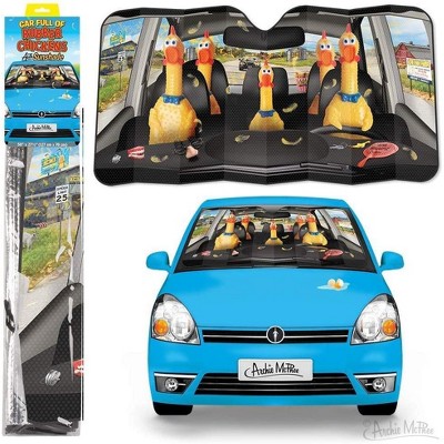  Accoutrements Car Full of Rubber Chickens Auto Sunshade 