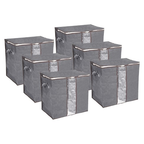 15 Pcs Clear Zippered Organizers Foldable Sweater Storage Closet Organizer  Collapsible Cube Storage Organizer Plastic Storage Bags Bins Containers
