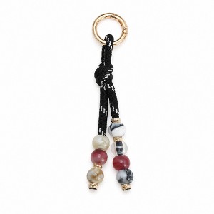 Unique Bargains Beads Braided Rope Design Handbag Charms Keychain 1 Pc ...