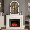 Beautyolove 20 in. W x 30 in. H Farmhouse Arched Mixed-Color Wood Framed Windowpane Wall Mirror - 4 of 4