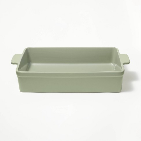 9x13 Rectangle Stoneware Baking Dish Sage Green - Figmint™