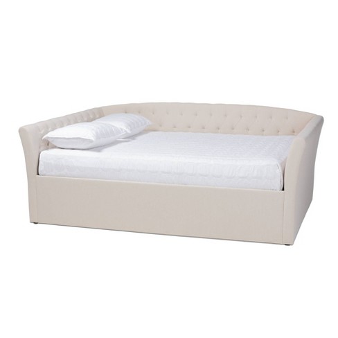 Queen Delora Upholstered Daybed Beige Baxton Studio Target