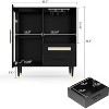30.7 Inches, Modern Wine Cabinet with Wine Glass Rack and Storage Cabinet, Suitable for Kitchen, Dining Room and Living Room - 2 of 4