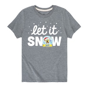 Boys' - SpongeBob SquarePants - Let It Snow Short Sleeve Graphic T-Shirt - 1 of 4