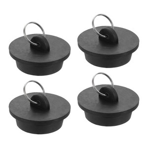 Unique Bargains Rubber Bathtub Sink Drain Stoppers with Hanging Ring 4 Pcs - 1 of 4