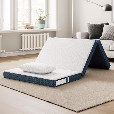 FFKQBH Twin Size Folding Mattress, 4 Inch Tencel Trifold Mattress