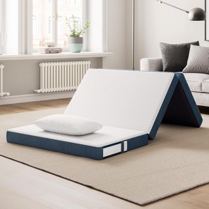 FFKQBH Twin Size Folding Mattress, 4 Inch Tencel Trifold Mattress - 1 of 2