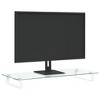 vidaXL Monitor Stand White 31.5 in.x13.8 in.x3.1 in. Tempered Glass and Metal - 3 of 4