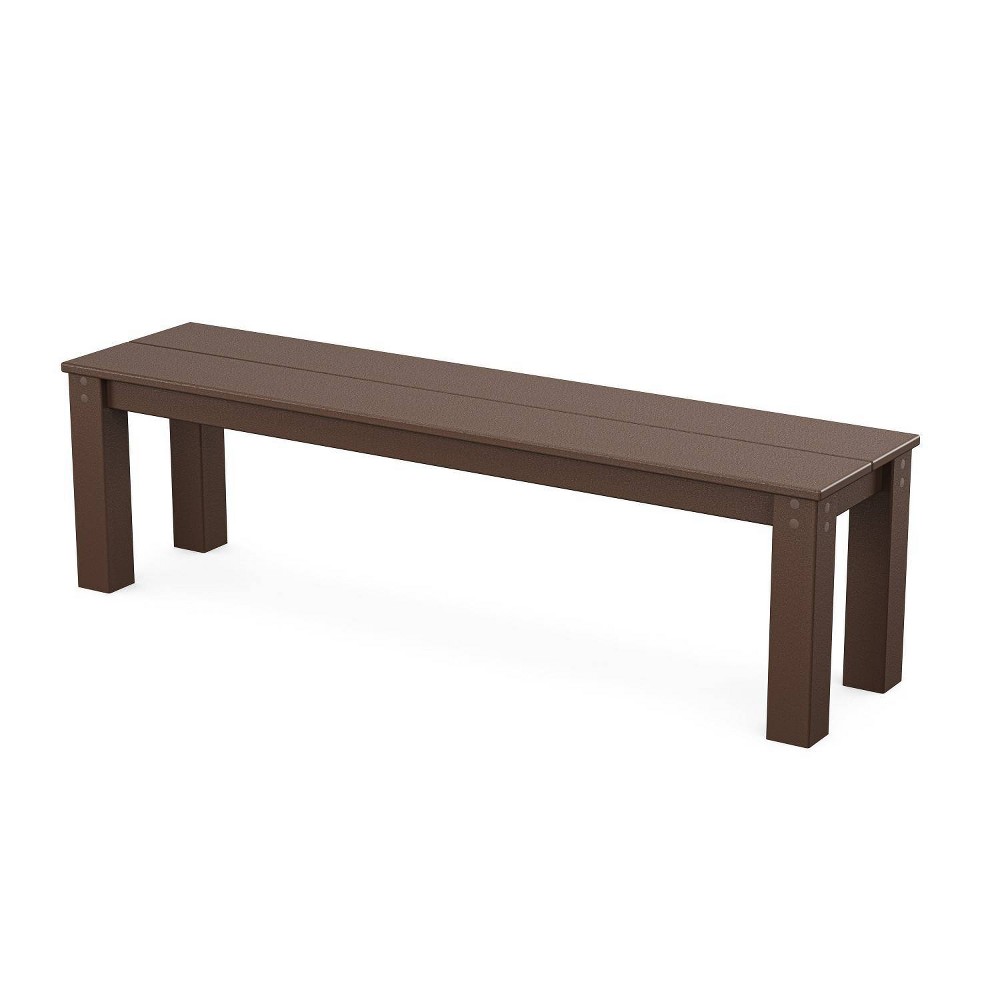 Photos - Garden Furniture POLYWOOD Parsons Outdoor Patio Dining Bench Mahogany: Stain-Resistant, UV