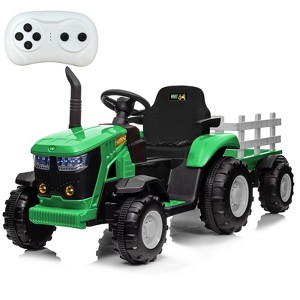 Kids Ride on Tractor with Remote Control, 12V Battery Powered Electric Tractor and 35W Dual Motors for Kids - 1 of 4