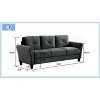 Kumasinova Modern 3/2/1-Seater Cloud Couch,Sleeper Sofa with Velvet Upholstery,Perfect Couchs for Living Room,Bedroom,Office,Living Room Furniture - 2 of 4