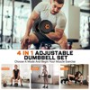 GIKPAL 4-in-1 Adjustable Dumbbells Set Free Weight Set with Connector Used as Barbell, Kettlebells, Push up Stand, Fitness Exercises for Home Gym - 2 of 4