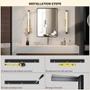 Bathroom Mirror, Black Wall Mirror, Rectangle Mirror for Wall, Black Mirror for Bathroom or Bedroom - 3 of 4