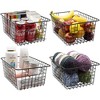 Sorbus 4 Pack Metal Wire Storage Cabinet Baskets, Kitchen Pantry Organizer - Storage Bins for Home, Bathroom, Laundry Room, Closet Organization - 3 of 4