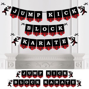 Big Dot of Happiness Karate Master - Martial Arts Party Bunting Banner - Party Decorations - Jump Kick Block Karate - 1 of 4